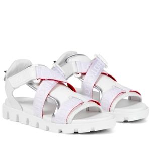 Christian Louboutin Women's White Velcrissimo Sandals - Brand New